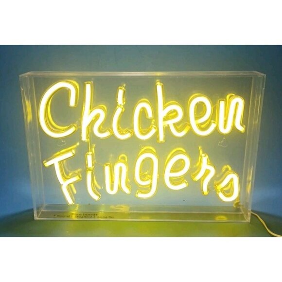 Chicken Fingers Lighted Neon Sign Kitchen Mancave Raising Cane's Restaurant - Picture 5 of 6